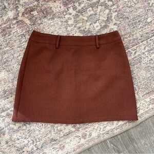 Commense Brown Mini Skort
